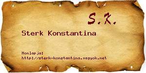 Sterk Konstantina névjegykártya